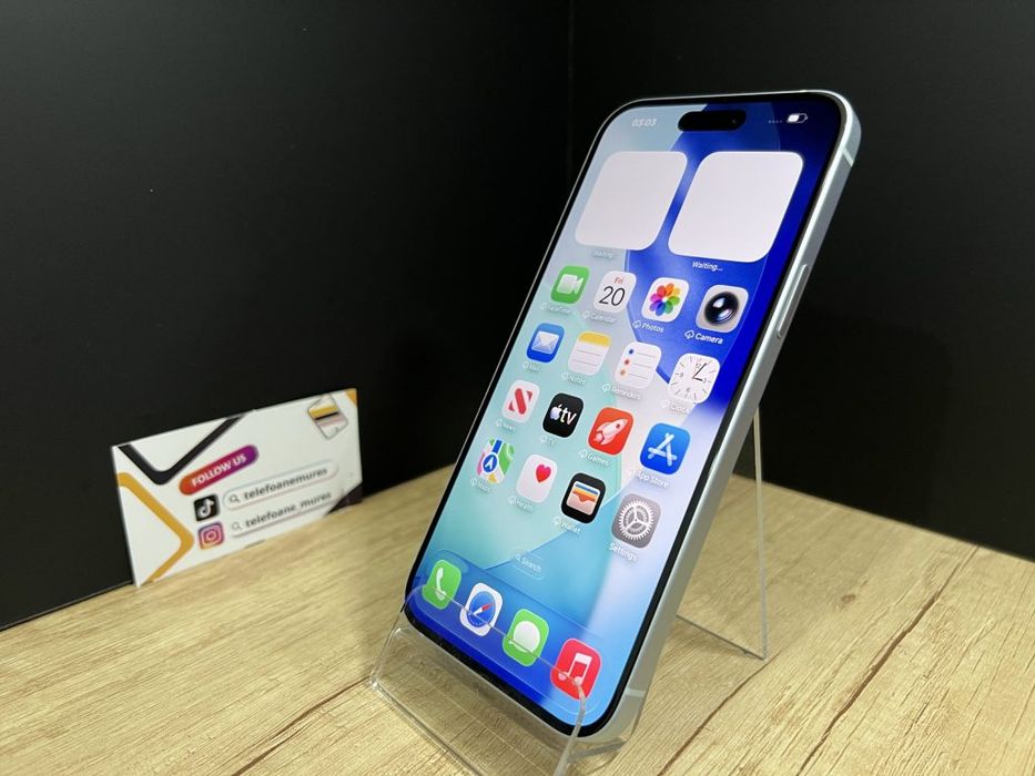 Iphone 15 Plus 128Gb Blue Second-Hand Foarte Bun 3 ani garanție, Telef