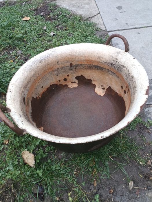 Ceaun/cazan vechi din fontă 40 litri