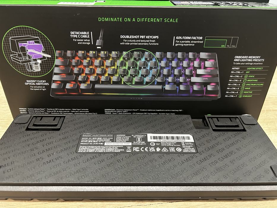 Клавиатура razer huntsman mini 60%.