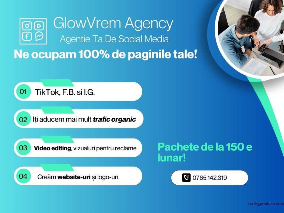 Social Media Manager | Creare Conținut Video | Editing | Site-uri/Logo