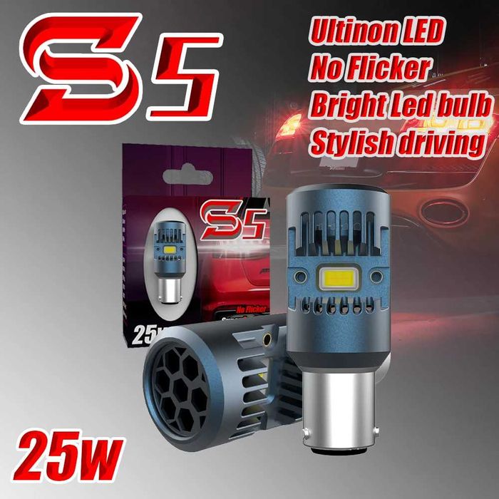 Set de 2 becuri led Xentech Light S5 csp si radiator integrat 25w/bec