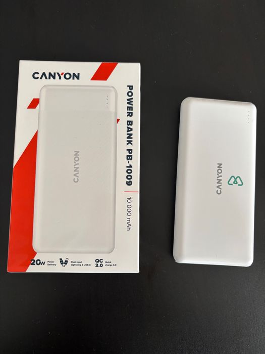 Canyon Power bank PB-109 10000mAh външна батерия - БЯЛА