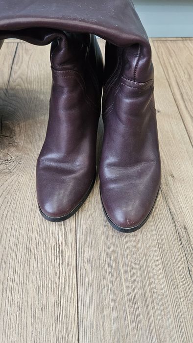 Кожаные, зимние сапоги