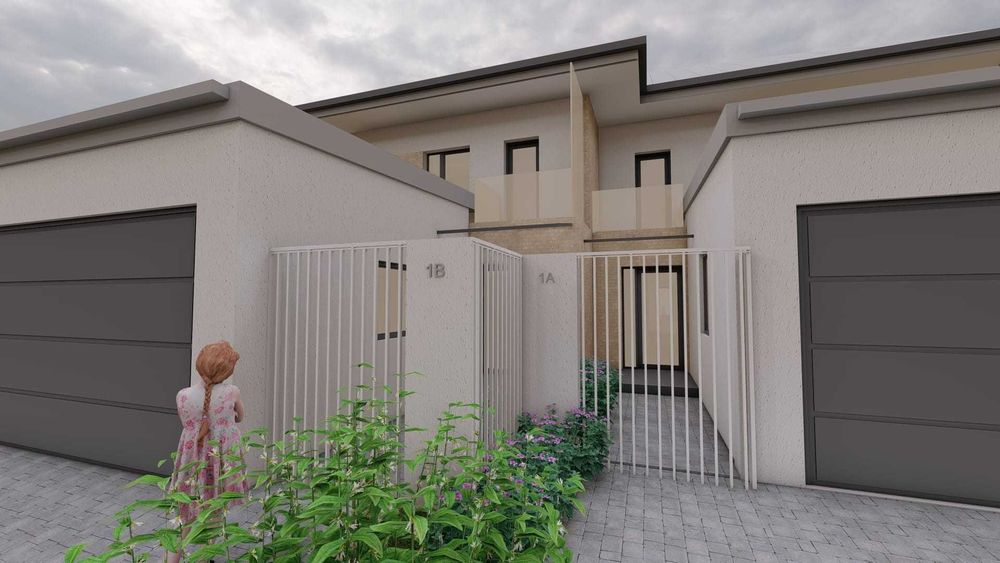 Casă modernă 180 mp + garaj 2 mașini, teren 350 mp – exterior Cluj, PF