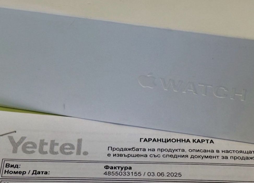 ***ЗАПЕЧАТАН 42mm Apple watch 10 Yettel Гаранция 2027г. Jet Black / Черен