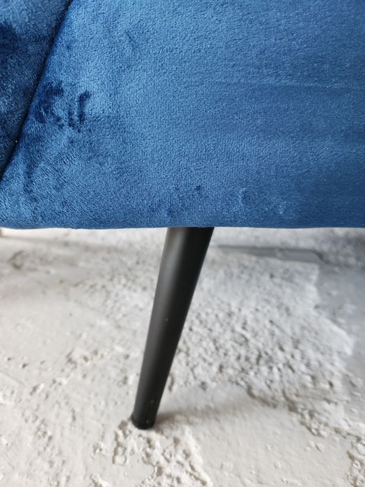 SP! NOU Canapea fixă 210cm, catifea bleumarin