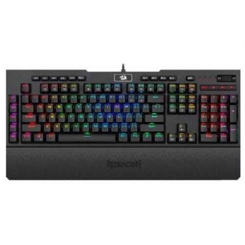 Tastatura, Redragon, Brahma K586, gaming, USB, mecanica, iluminare de fundal RGB, Negru