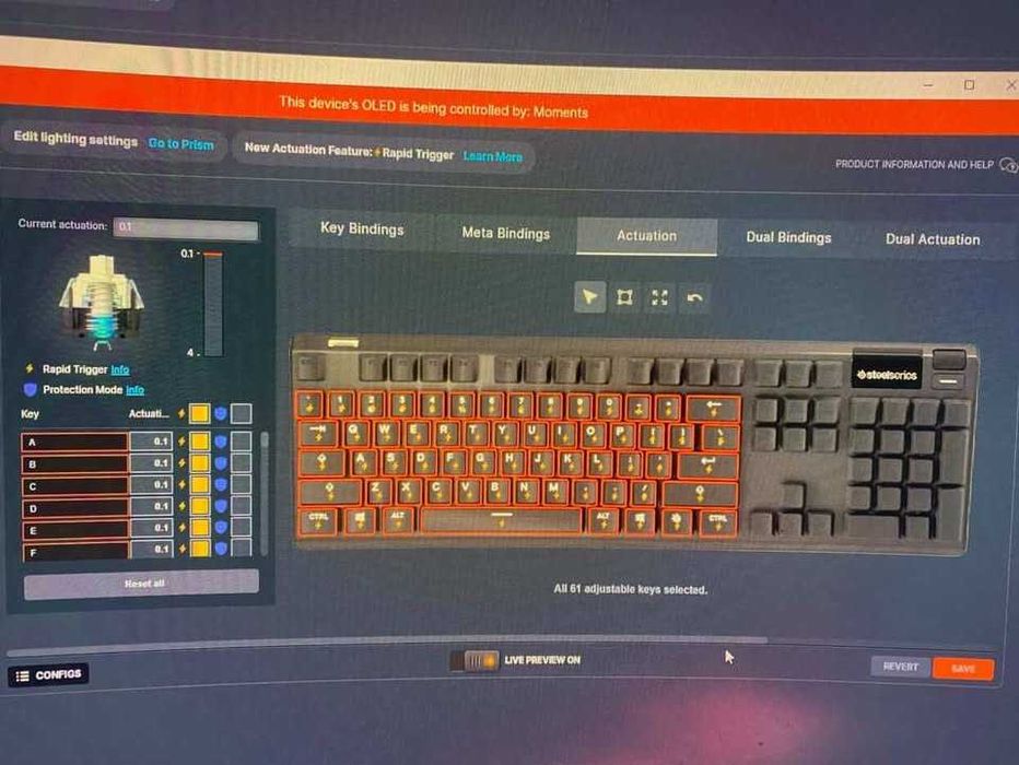 Vând tastatură gaming SteelSeries Apex Pro