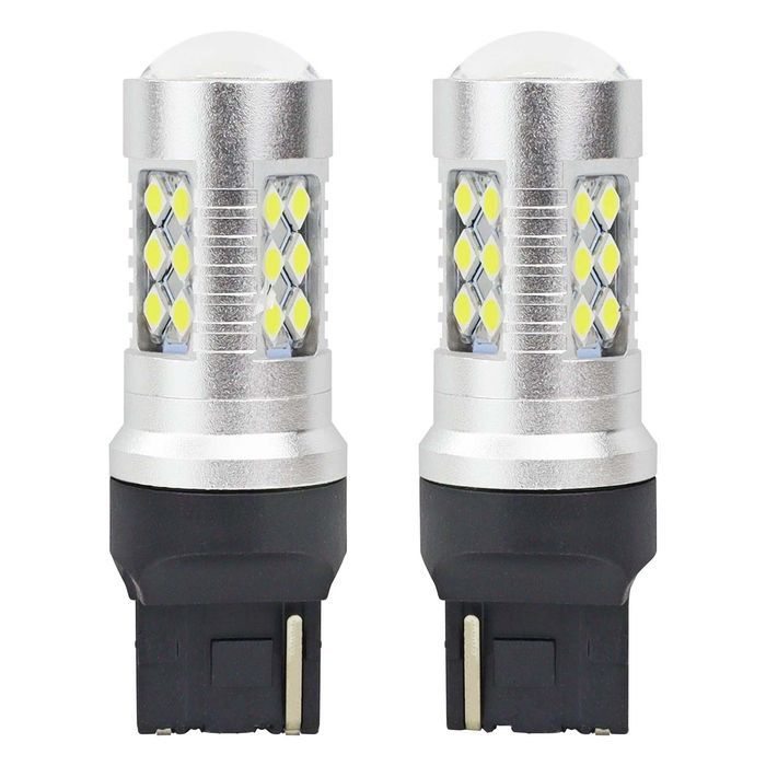 Set 2 becuri auto cu LED Amio 12-24V, T20 W21W, 24 SMD 3030
