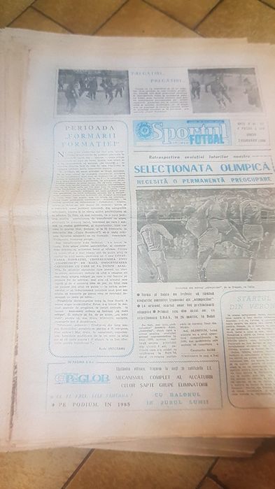 Ziarul suplimentul sportiv anii 80