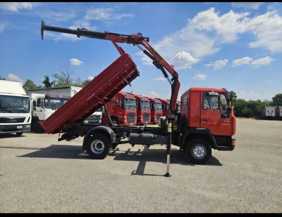 Работа с мини багер и самосвал с кран