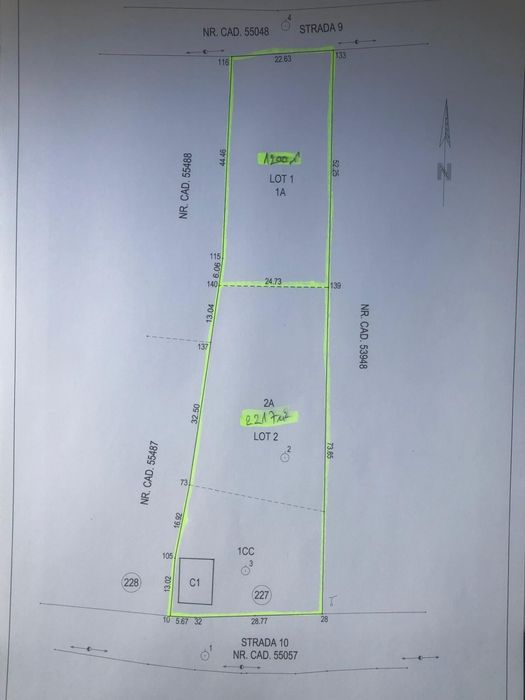 Teren intravilan Husasău de Tinca, Miersig, 1200 mp, la asfalt (25 min de Oradea)