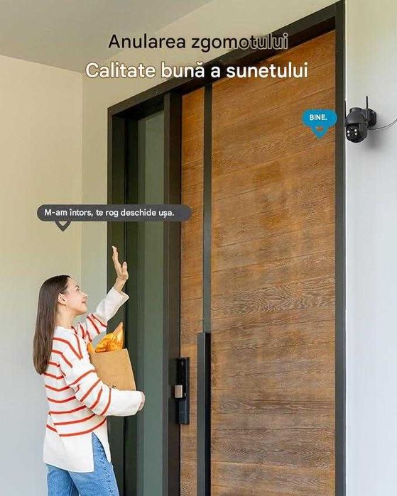 Cameră de supraveghere solară pentru exterior ieGeek 2K 3MP PTZ HD 360 °