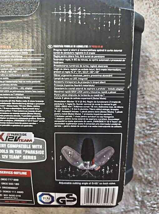 Ferăstrău pendular cu acumulator inclus Parkside, nou