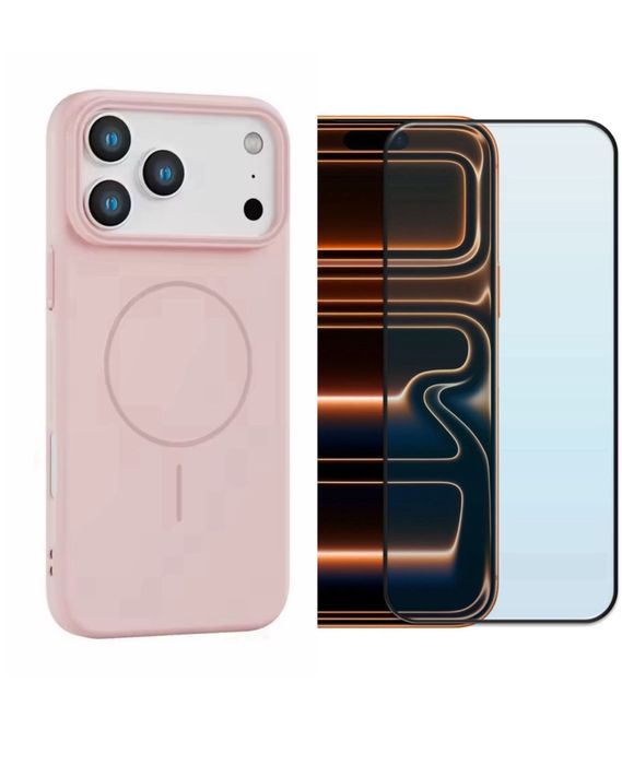 Husa Insertie Magnetica + Folie Sticla Iphone  16 17 AIR PRO MAX PLUS