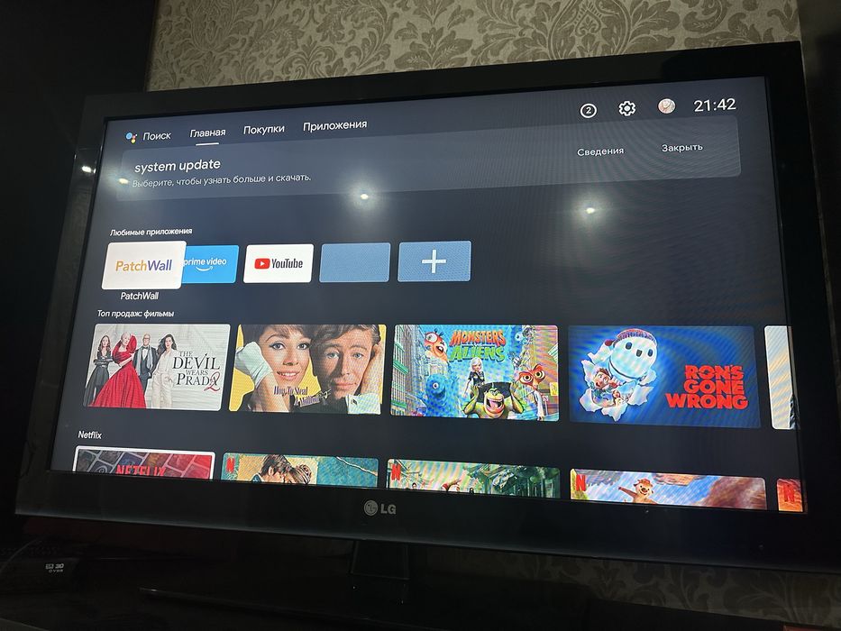 Телевизор LG со Smart TV (Android TV / PatchWall) в отличном состоянии