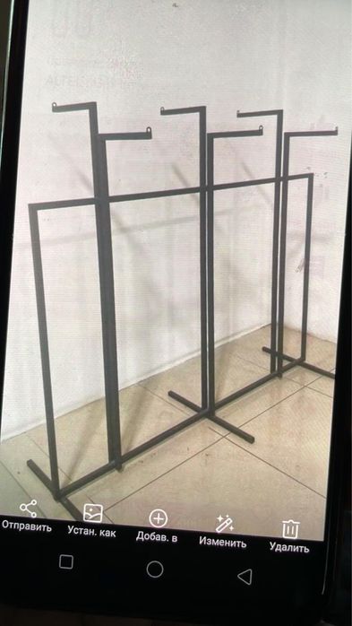 Стеллажи для одежды магазинов