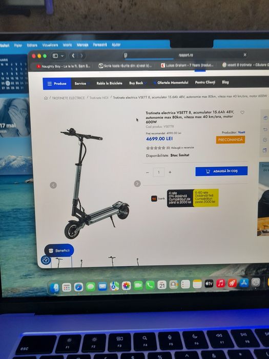 Vand sau schimb trotineta vesett 8 70 km