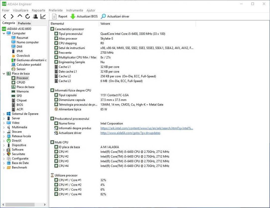 Kit Pc : ASUS - H110M-K D3, CPU i5 6400 3,3 GHz, 16 GB DDR3,