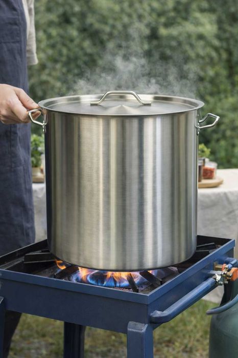 Oala inox profesionala 50L 40x40 cm pentru gatit intensiv