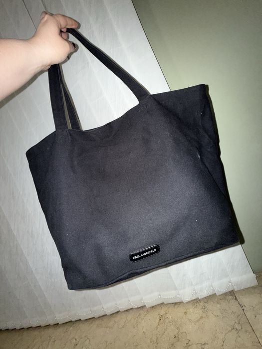 Голяма дамска чанта тип пазарска Karl Lagerfeld – Textile