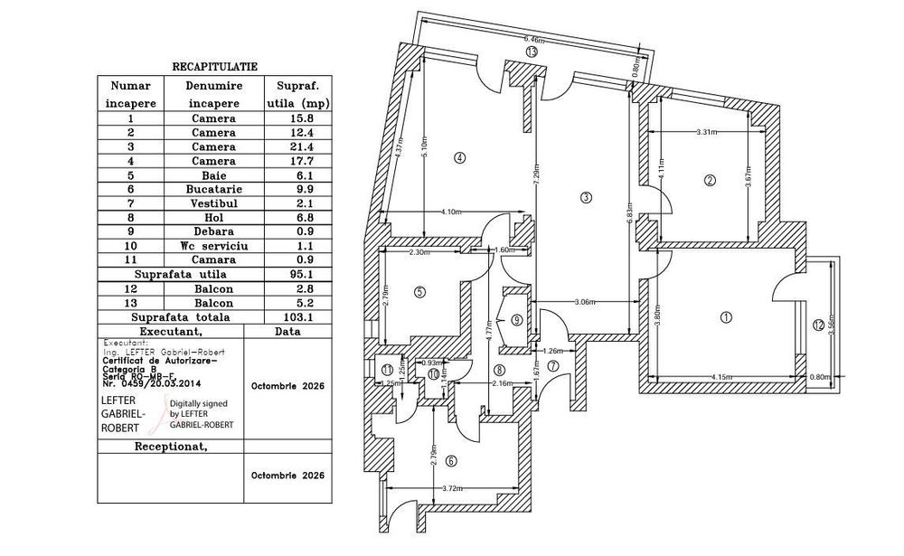 Apartament 4 camere | Batistei - Vasile Lascar |