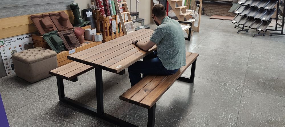 Стол скамья садовые