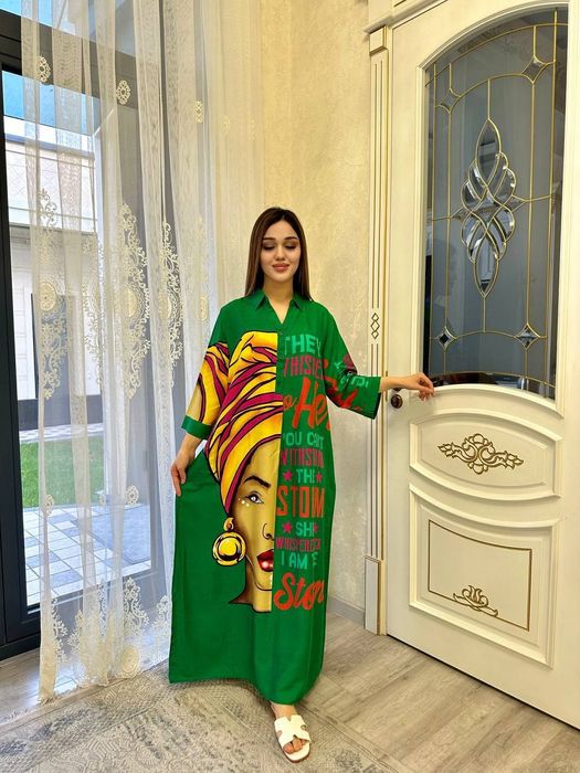 Штапельные платья Индонезии Размер от 48 до 54