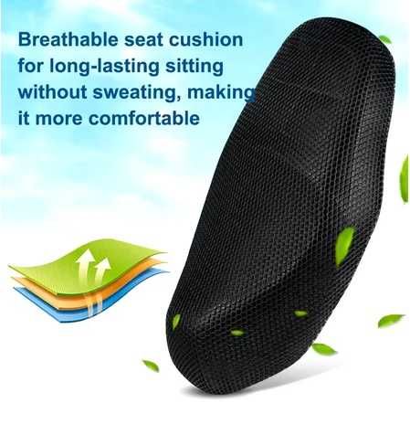 Калъф за седалка на мотор мотоциклет скутер протектор дишащ 3D