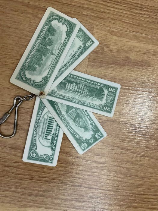 Breloc bancnote dolari plastic colectie anii '80
