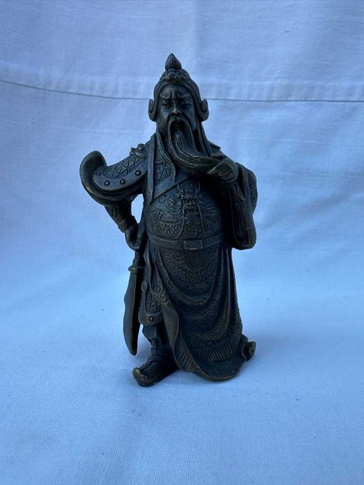 Масивна месингова фигурка – Воин "Гуан Ю" (Guan Yu) – Защита и Успех