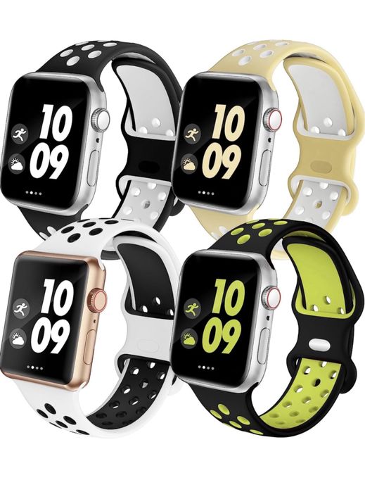 Curea Husa Ceas Apple Seria Silicon Perforata / Gauri Folie Silicon