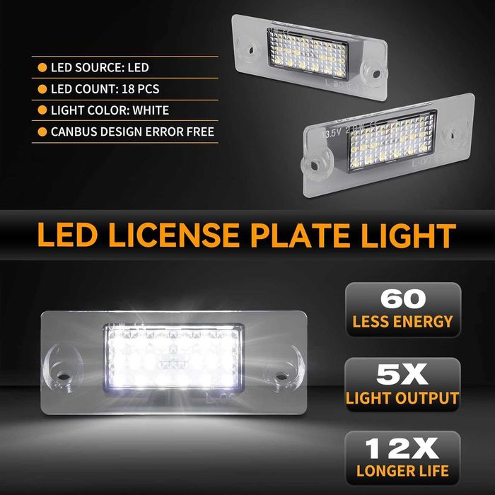 LED плафони регистрационен номер за Audi A3 8L A4 B5