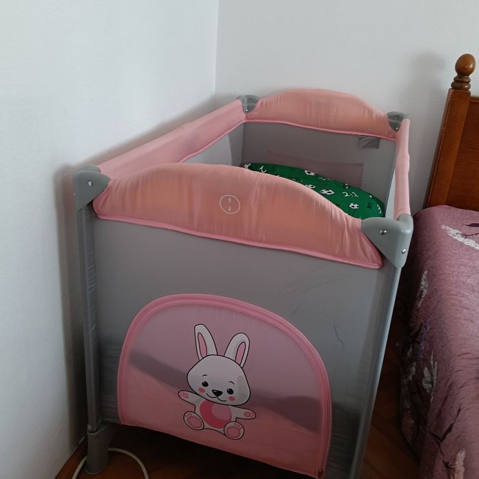 Pătuț Roz plieabel