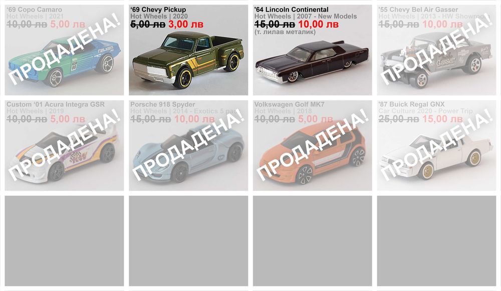 Метални колички 1:64 от колекция Hot Wheels Premium HW отворени