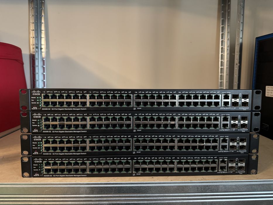 Stack 4 bucati switch Cisco SG500-52