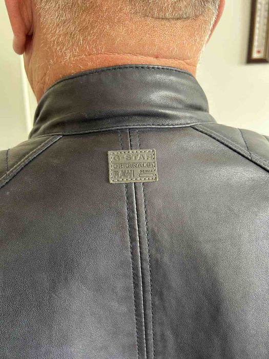 Оригинално кожено яке G-star RAW biker leather jkt D16182-B508-4213