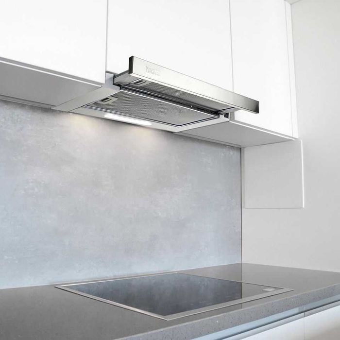 Мощен телескопичен аспиратор абсорбатор за вграждане с два мотора 160W