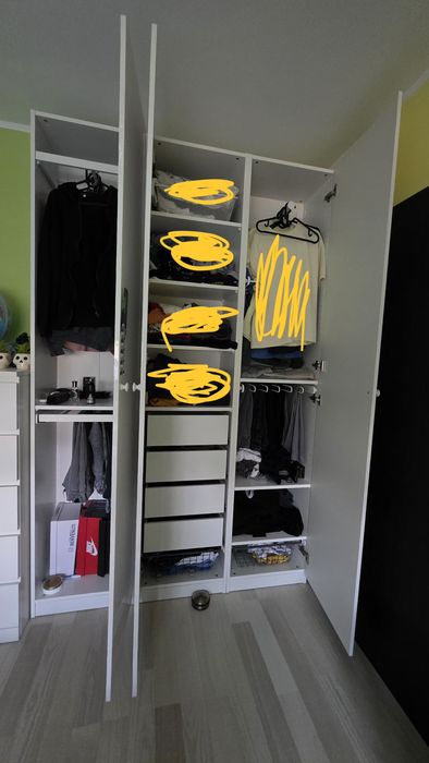 Dulap ikea pax, 3 corpuri