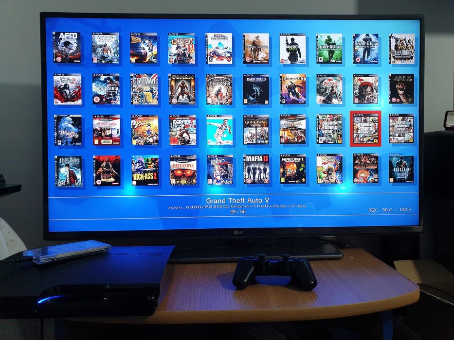 PS3 modat CFW OC SSD 240 GB + 65 jocuri (GTA, Red Dead, Castlevania)