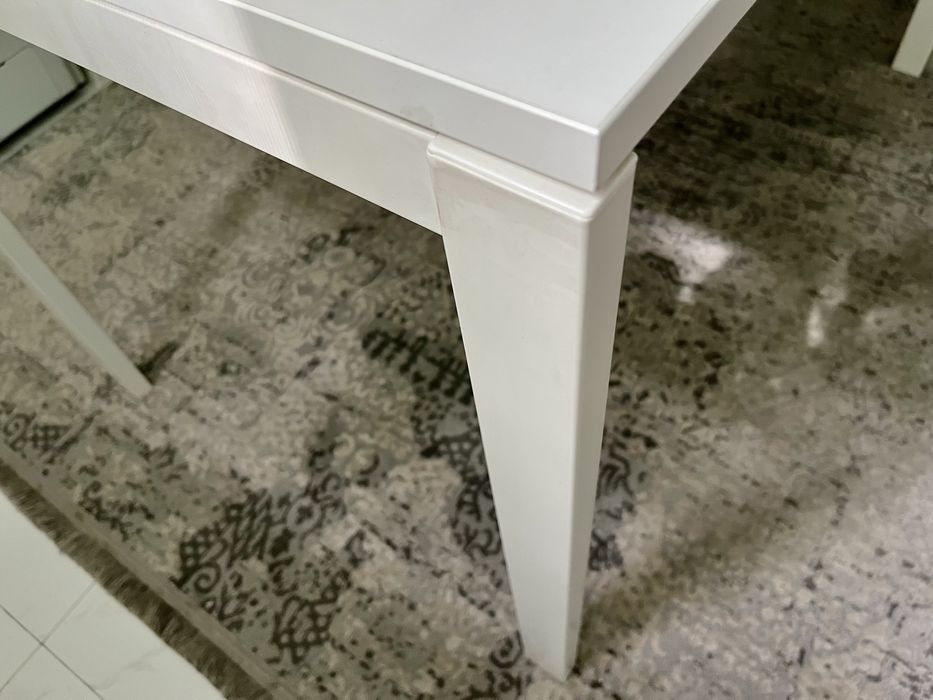 Стол IKEA Мельторп, 125х75x75 см, ДСП, белый