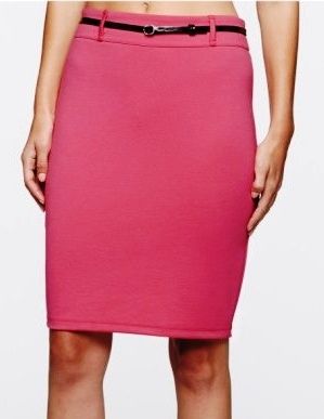 Малиновая юбка-карандаш