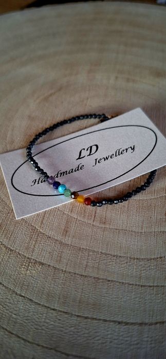 Гривна Седемте чакри с Шунгит