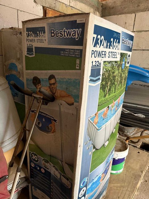Piscina noua in cutie 7.32mx3.66m 24'x12' power steel bestway