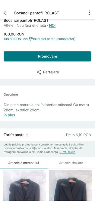 Bocancii bărbați din piele ROLAST