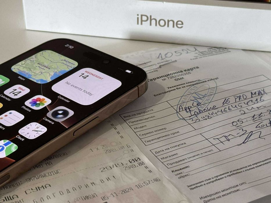 Бартер! Гаранция! iPhone 16 Pro Max Desert Titanium (Златен)