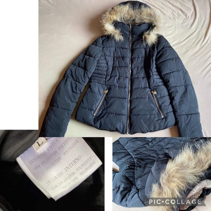 Дамско яке с естествен пух