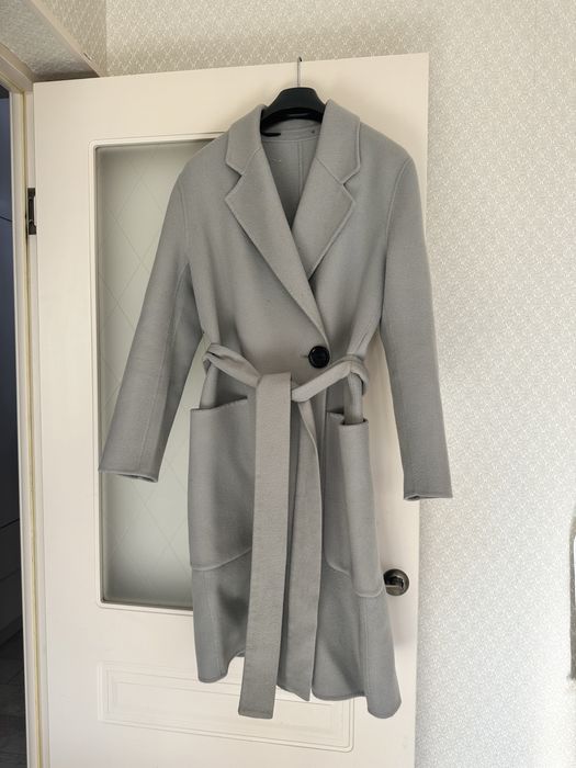 Пальто шерсть серое