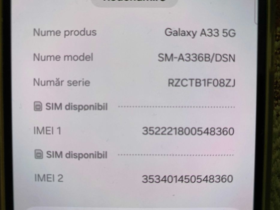 samsung A 33 280 lei