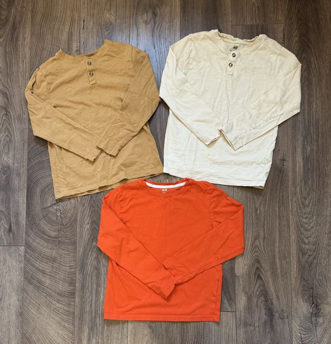 Дрехи за момче H&M 122-128 рр(6-8г).Анцузи, блузки, горнища, пудовер.